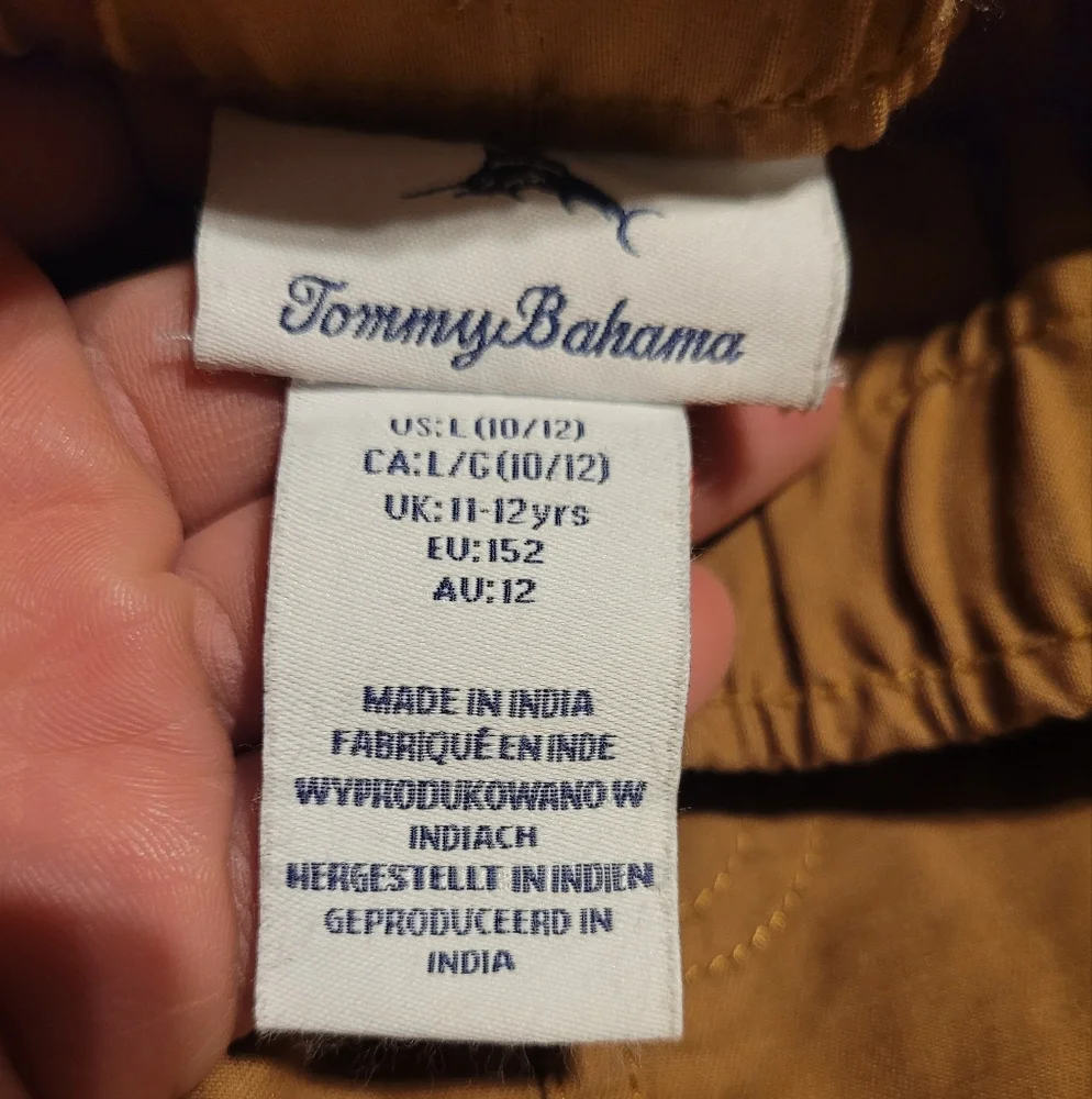 Tommy Bahamas pants for boys. Color Brown. Size 10/12. - Picture 5 of 5